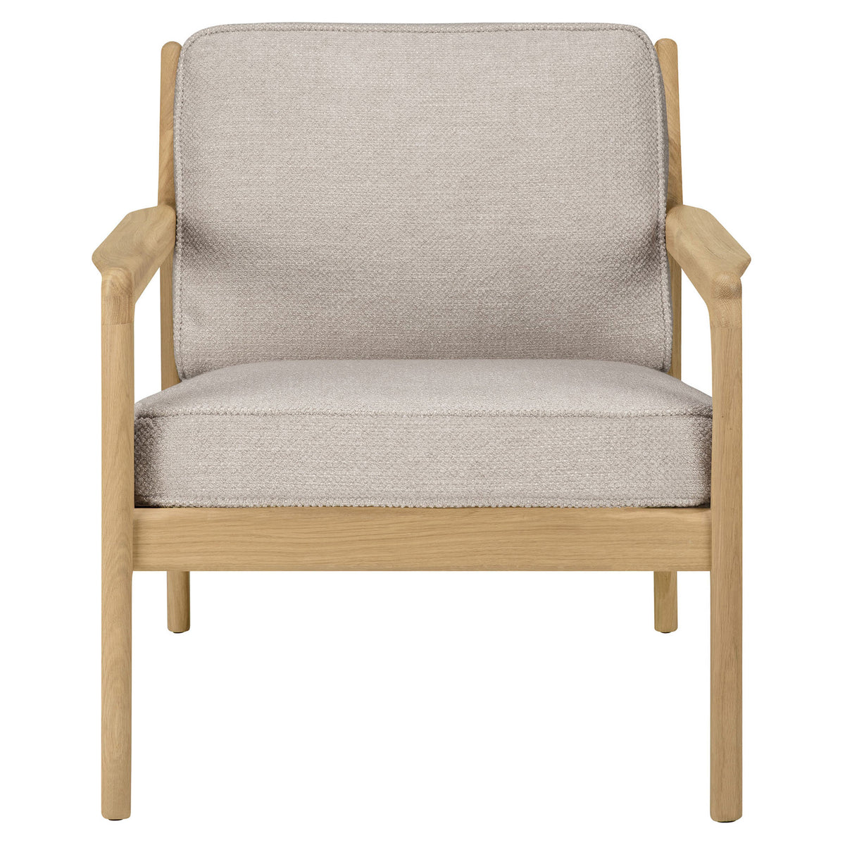 Jack Lounge Chair - Ivory Fabric, Oak