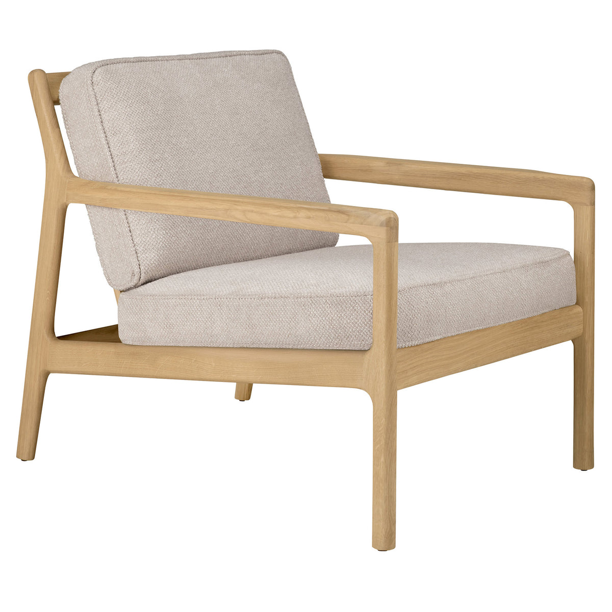 Jack Lounge Chair - Ivory Fabric, Oak