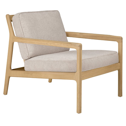 Jack Lounge Chair - Ivory Fabric, Oak