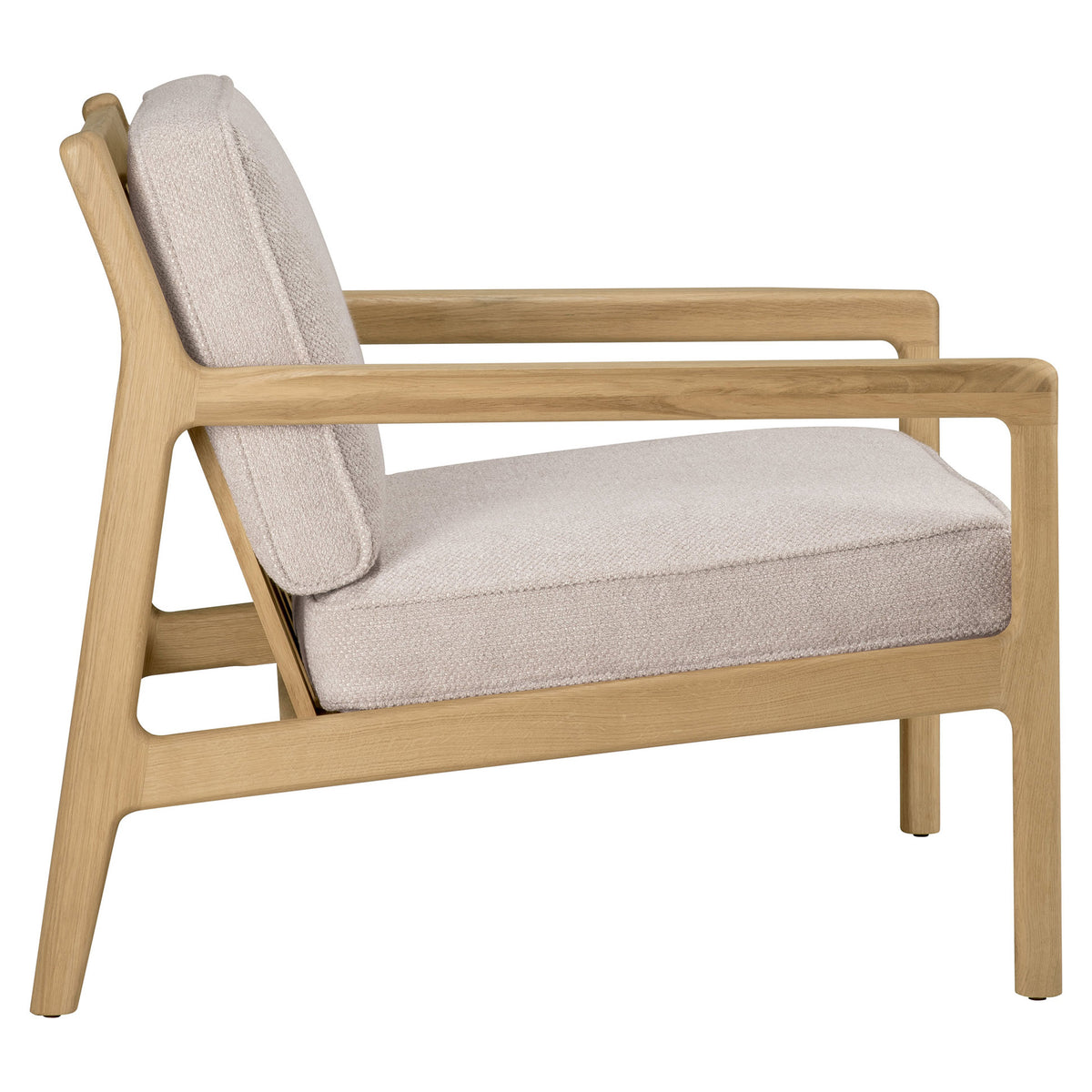 Jack Lounge Chair - Ivory Fabric, Oak