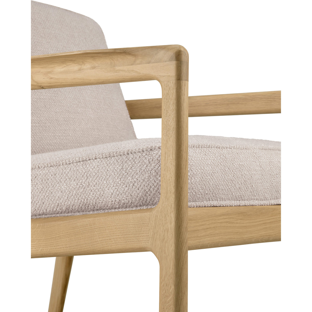 Jack Lounge Chair - Ivory Fabric, Oak