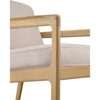 Jack Lounge Chair - Ivory Fabric, Oak
