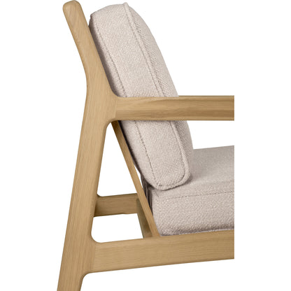 Jack Lounge Chair - Ivory Fabric, Oak