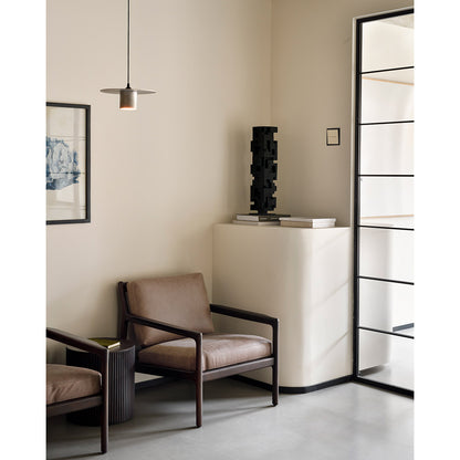Jack Lounge Chair - Terra Nubuck Leather, Dark Brown Mahogany