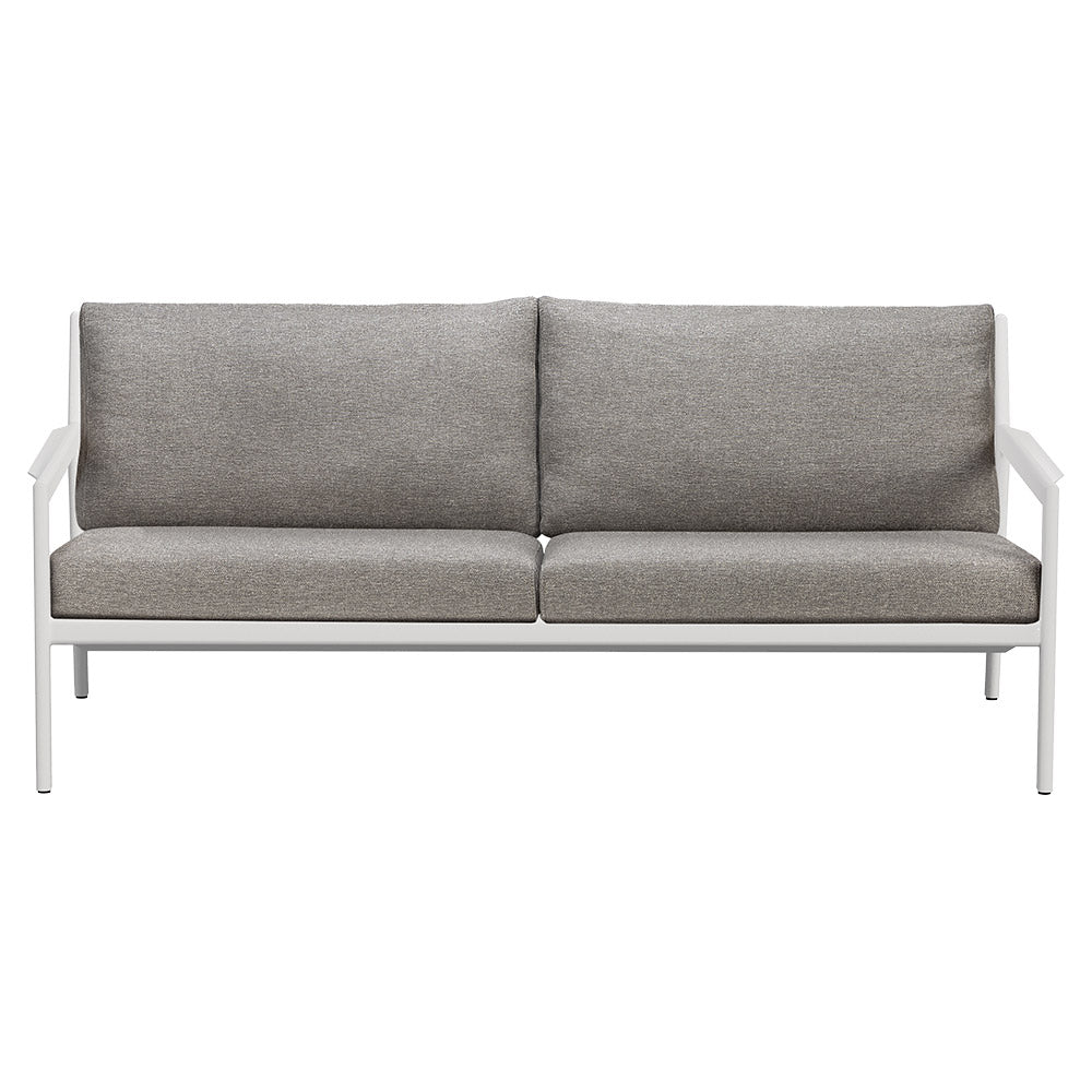 Jack Outdoor 2 Seater Sofa - Aluminum, Mocha