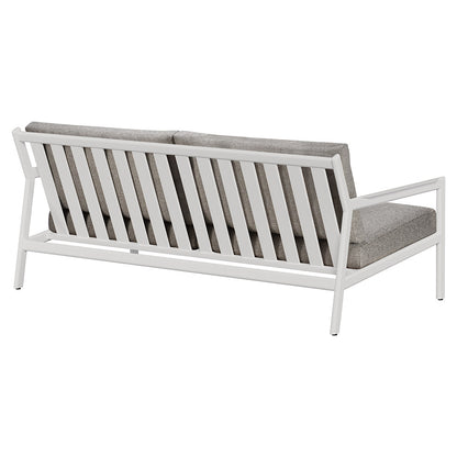 Jack Outdoor 2 Seater Sofa - Aluminum, Mocha