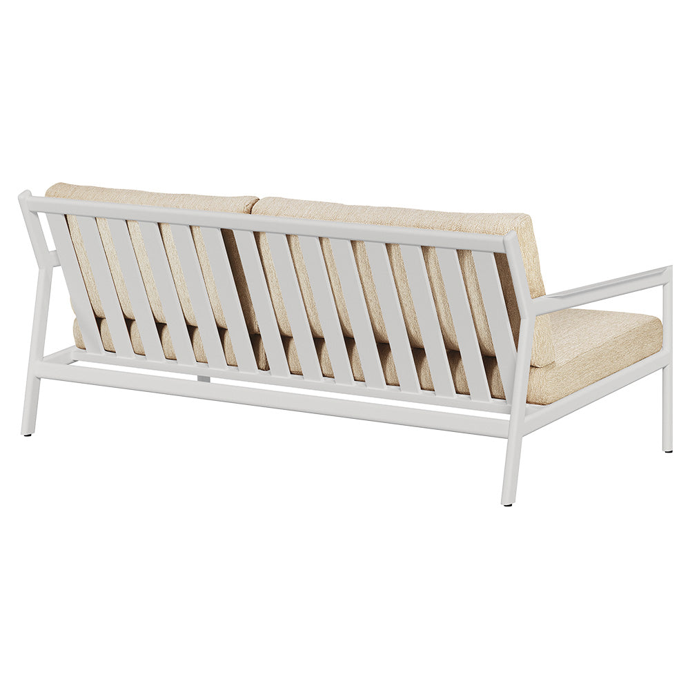 Jack Outdoor 2 Seater Sofa - Aluminum, Natural