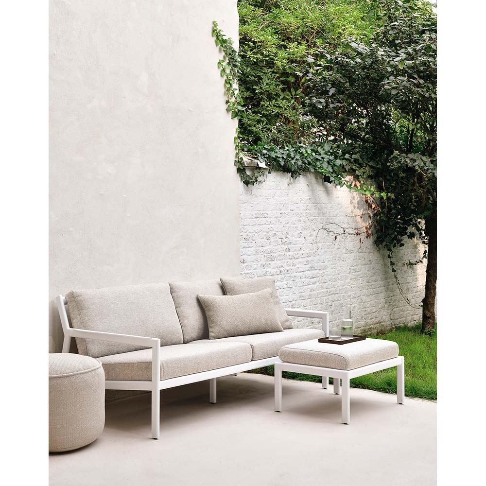 Jack Outdoor 2 Seater Sofa - Aluminum, Natural