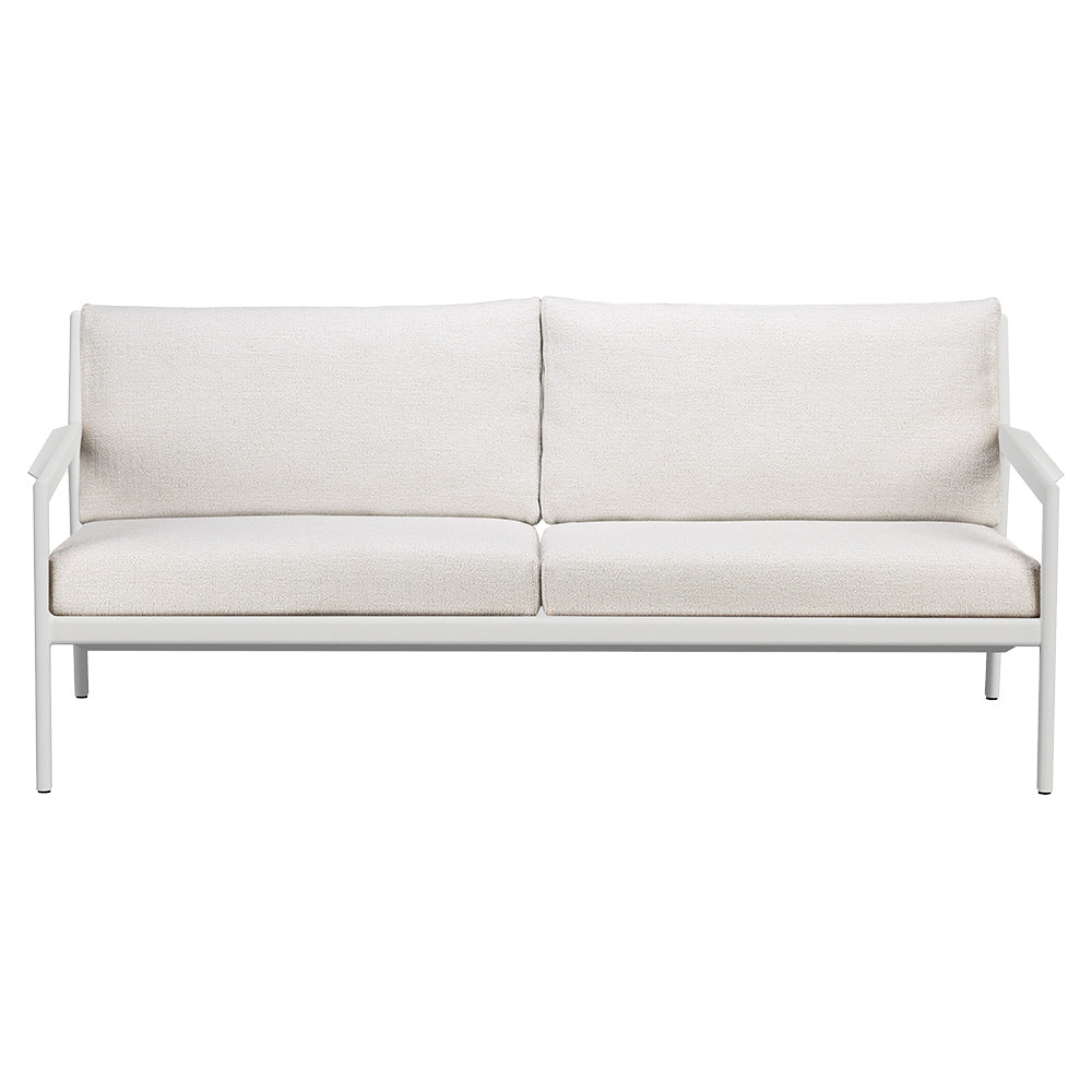 Jack Outdoor 2 Seater Sofa - Aluminum, Off White