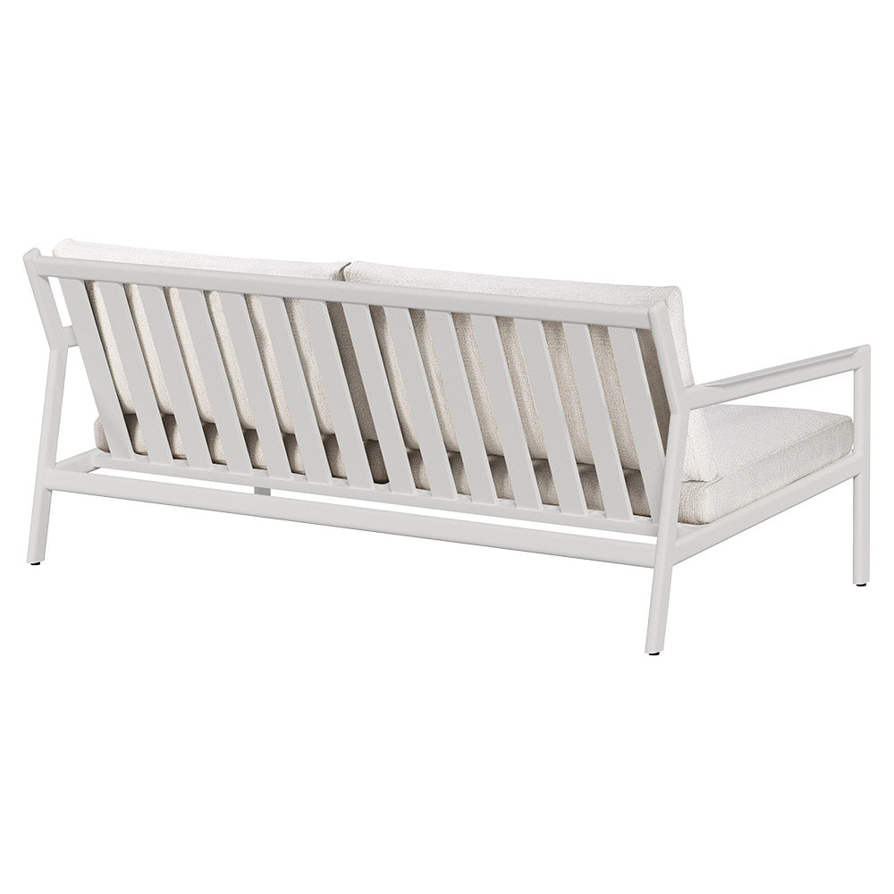 Jack Outdoor 2 Seater Sofa - Aluminum, Off White