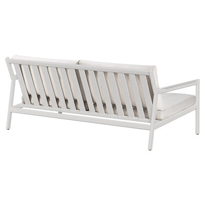 Jack Outdoor 2 Seater Sofa - Aluminum, Off White