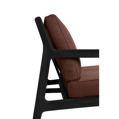 Jack Outdoor 2 Seater Sofa - Black Teak, Burgundy