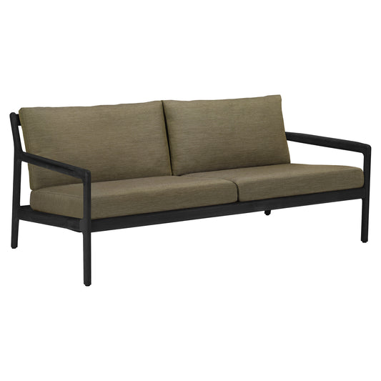 Jack Outdoor 2 Seater Sofa - Black Teak, Green