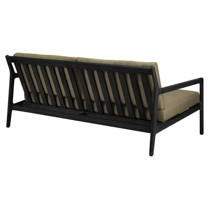 Jack Outdoor 2 Seater Sofa - Black Teak, Green