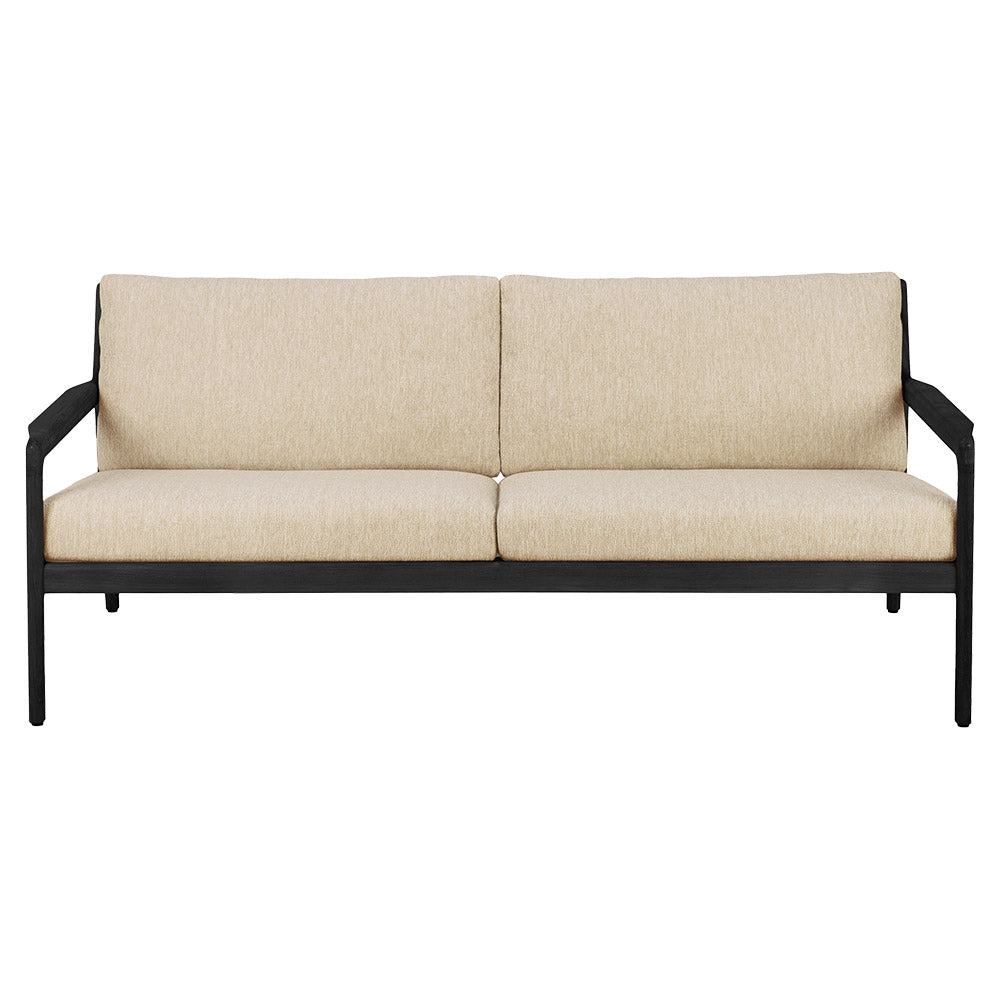 Jack Outdoor 2 Seater Sofa - Black Teak, Natural
