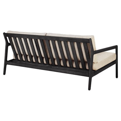 Jack Outdoor 2 Seater Sofa - Black Teak, Natural