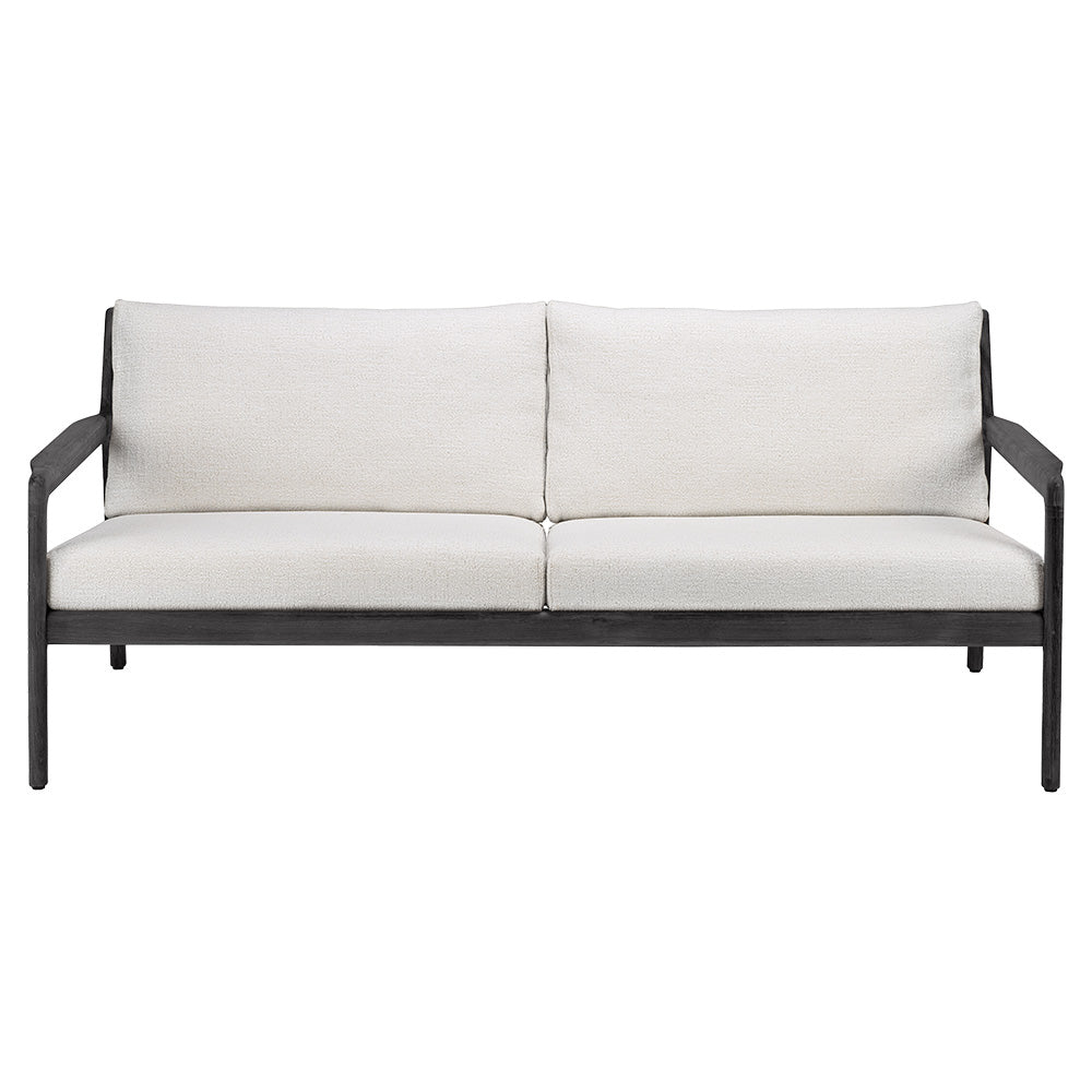Jack Outdoor 2 Seater Sofa - Black Teak, Off White