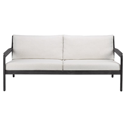 Jack Outdoor 2 Seater Sofa - Black Teak, Off White