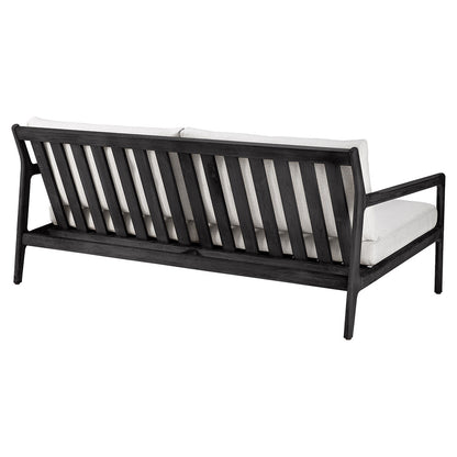 Jack Outdoor 2 Seater Sofa - Black Teak, Off White