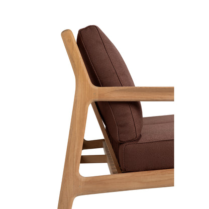 Jack Outdoor 2 Seater Sofa - Teak, Burgundy