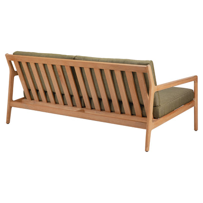 Jack Outdoor 2 Seater Sofa - Teak, Green