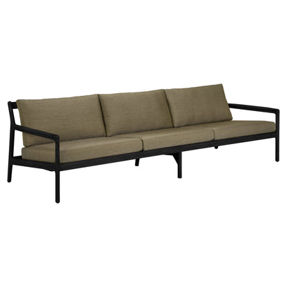 Jack Outdoor 3 Seater Sofa - Black Teak, Green