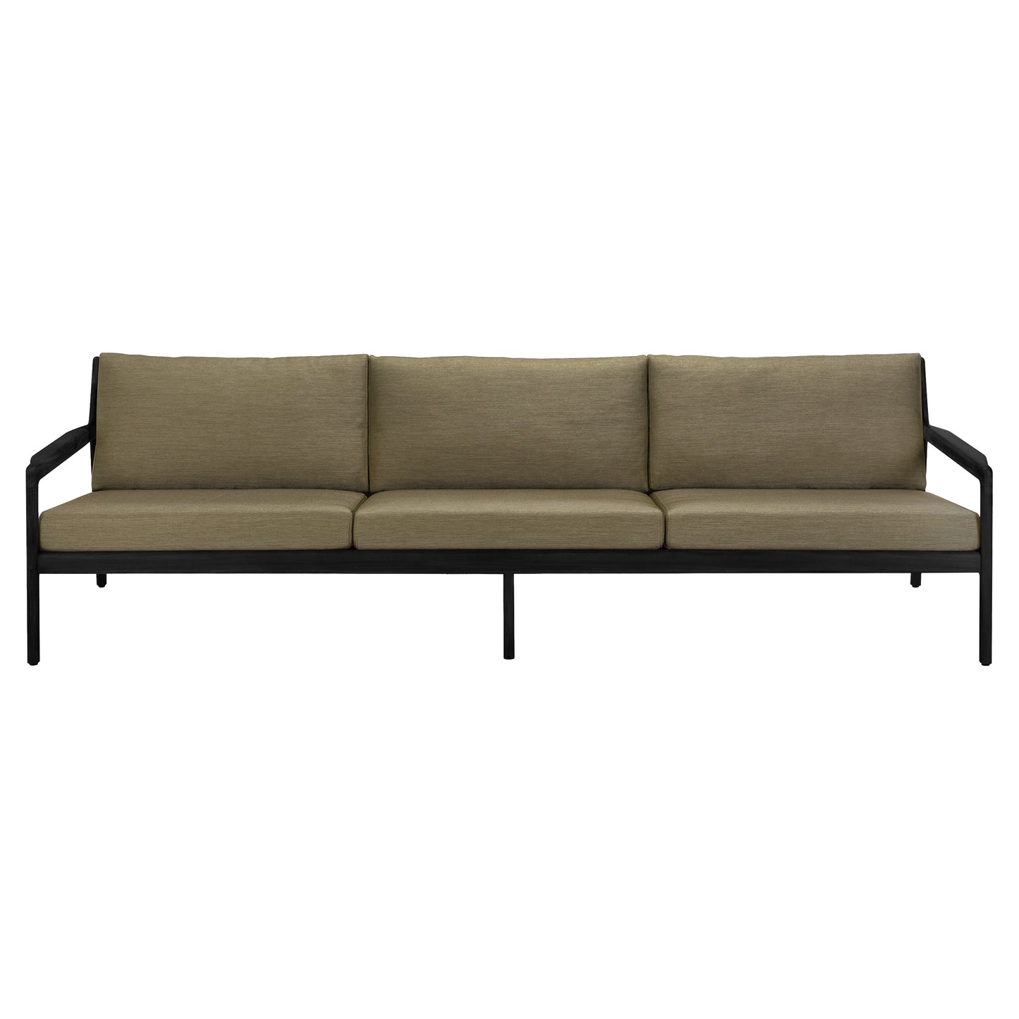 Jack Outdoor 3 Seater Sofa - Black Teak, Green
