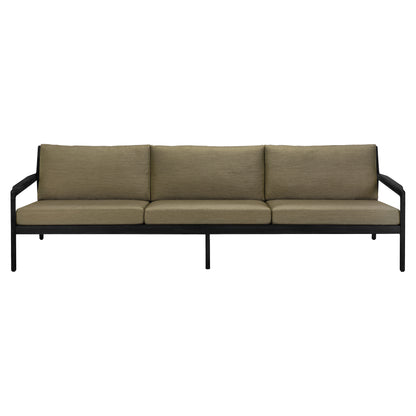 Jack Outdoor 3 Seater Sofa - Black Teak, Green