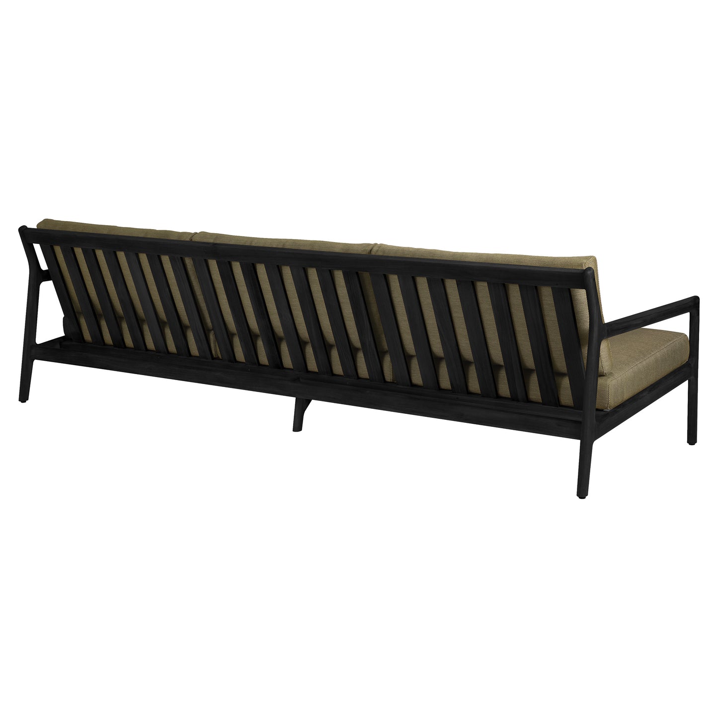Jack Outdoor 3 Seater Sofa - Black Teak, Green