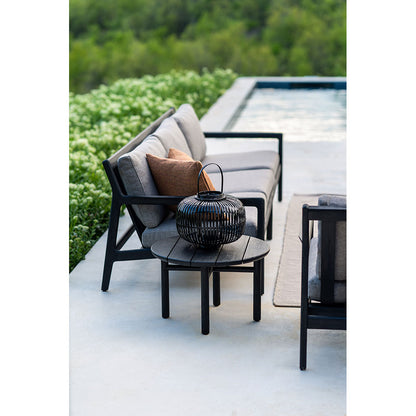 Jack Outdoor 3 Seater Sofa - Black Teak, Mocha