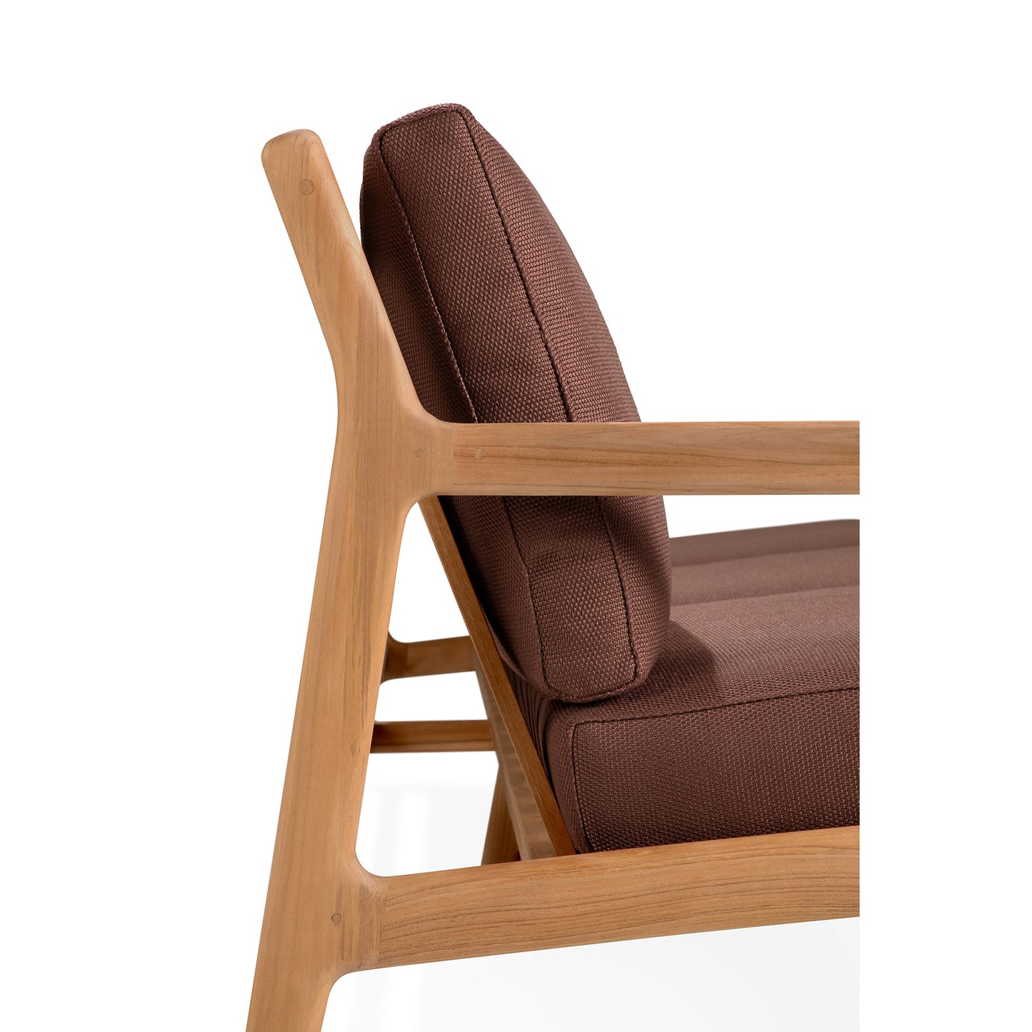 Jack Outdoor 3 Seater Sofa - Teak, Burgundy