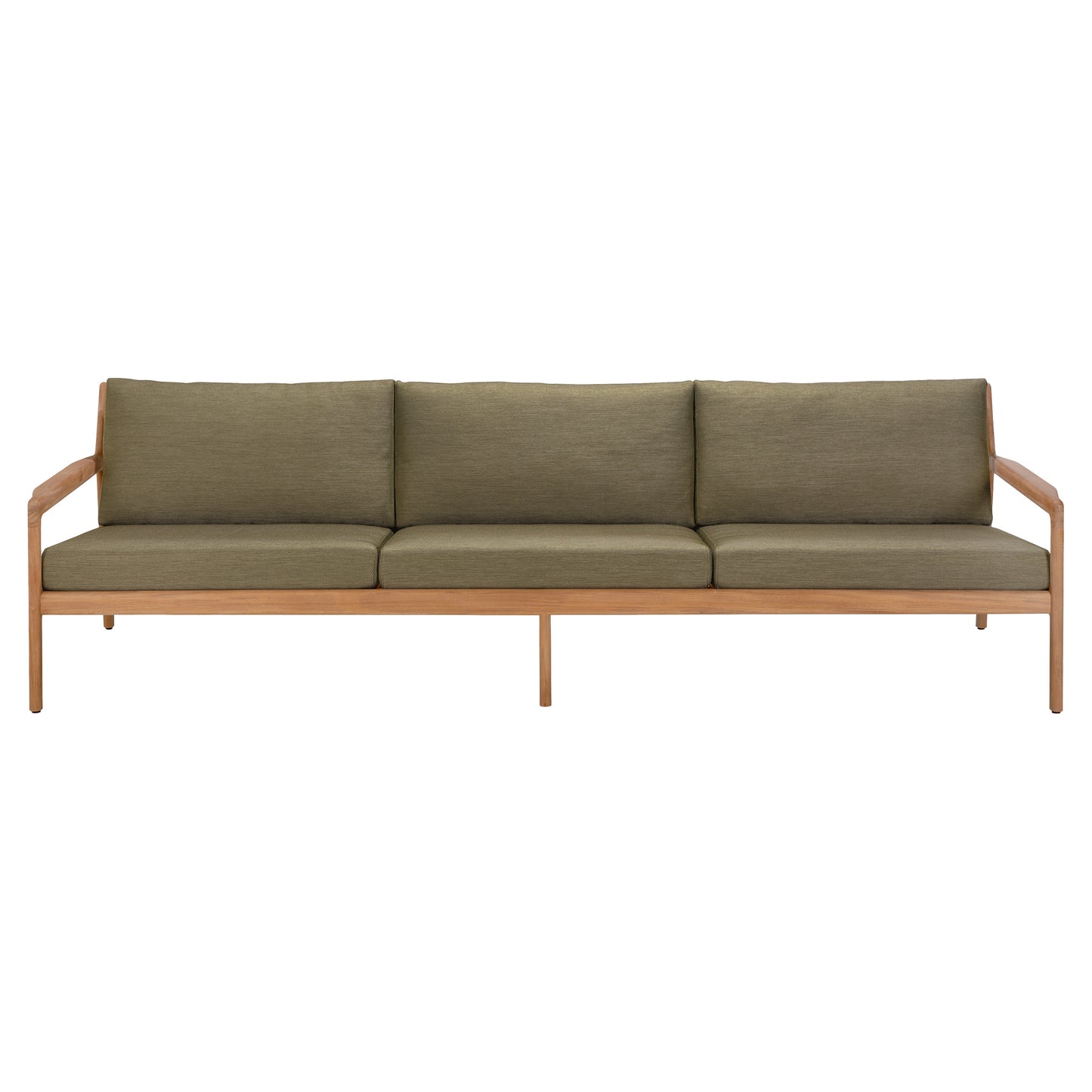 Jack Outdoor 3 Seater Sofa - Teak, Green