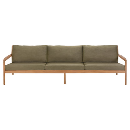 Jack Outdoor 3 Seater Sofa - Teak, Green