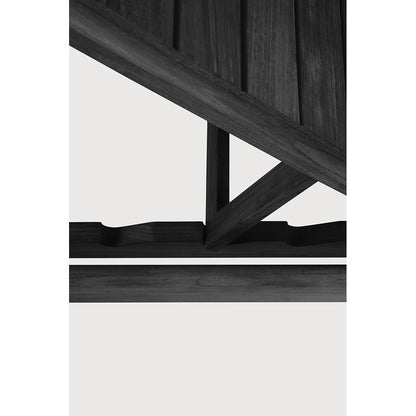Jack Outdoor Adjustable Lounger -  Black Teak