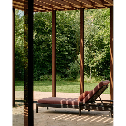Jack Outdoor Adjustable Lounger - Teak, Green