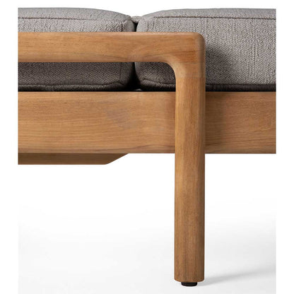 Jack Outdoor Adjustable Lounger With Cushion - Teak, Mocha