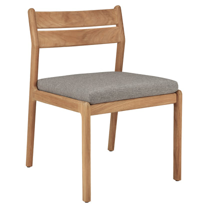 Jack Outdoor Dining Chair - Teak, Mocha Cushion