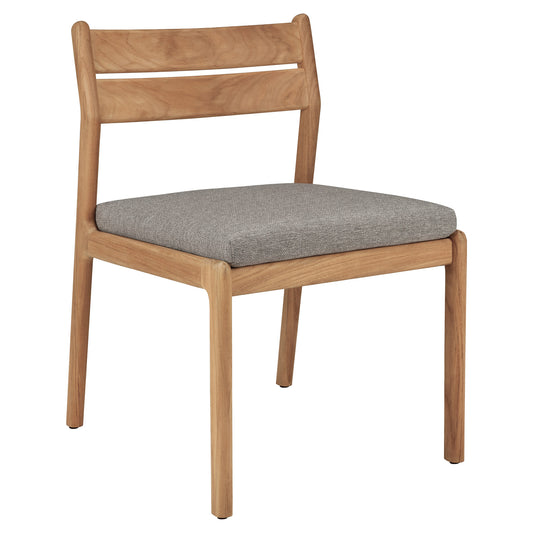 Jack Outdoor Dining Chair - Teak, Mocha Cushion