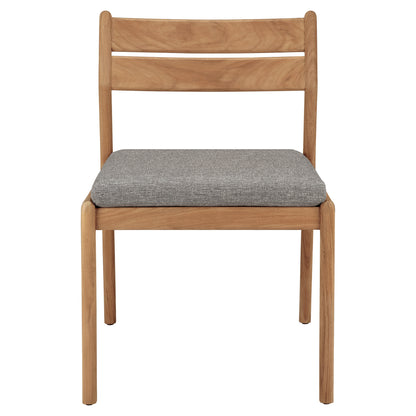 Jack Outdoor Dining Chair - Teak, Mocha Cushion