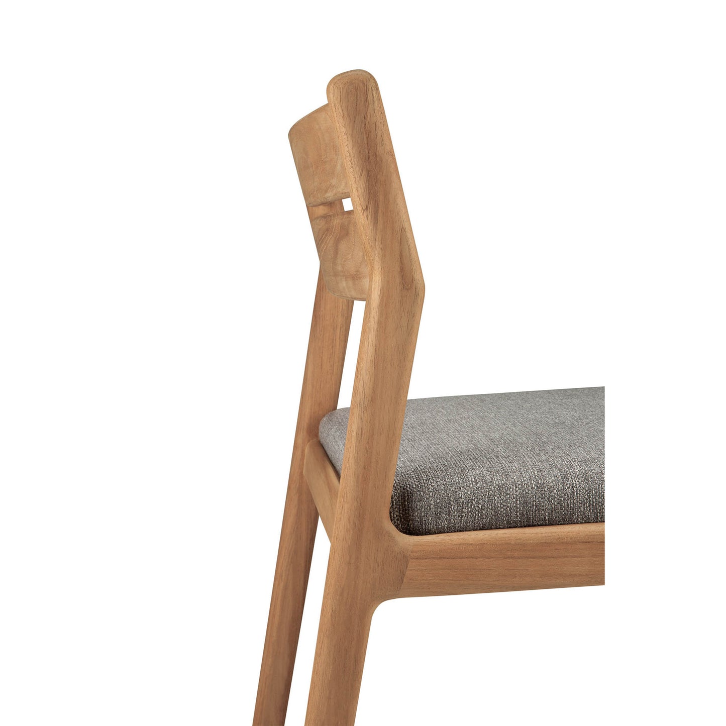 Jack Outdoor Dining Chair - Teak, Mocha Cushion