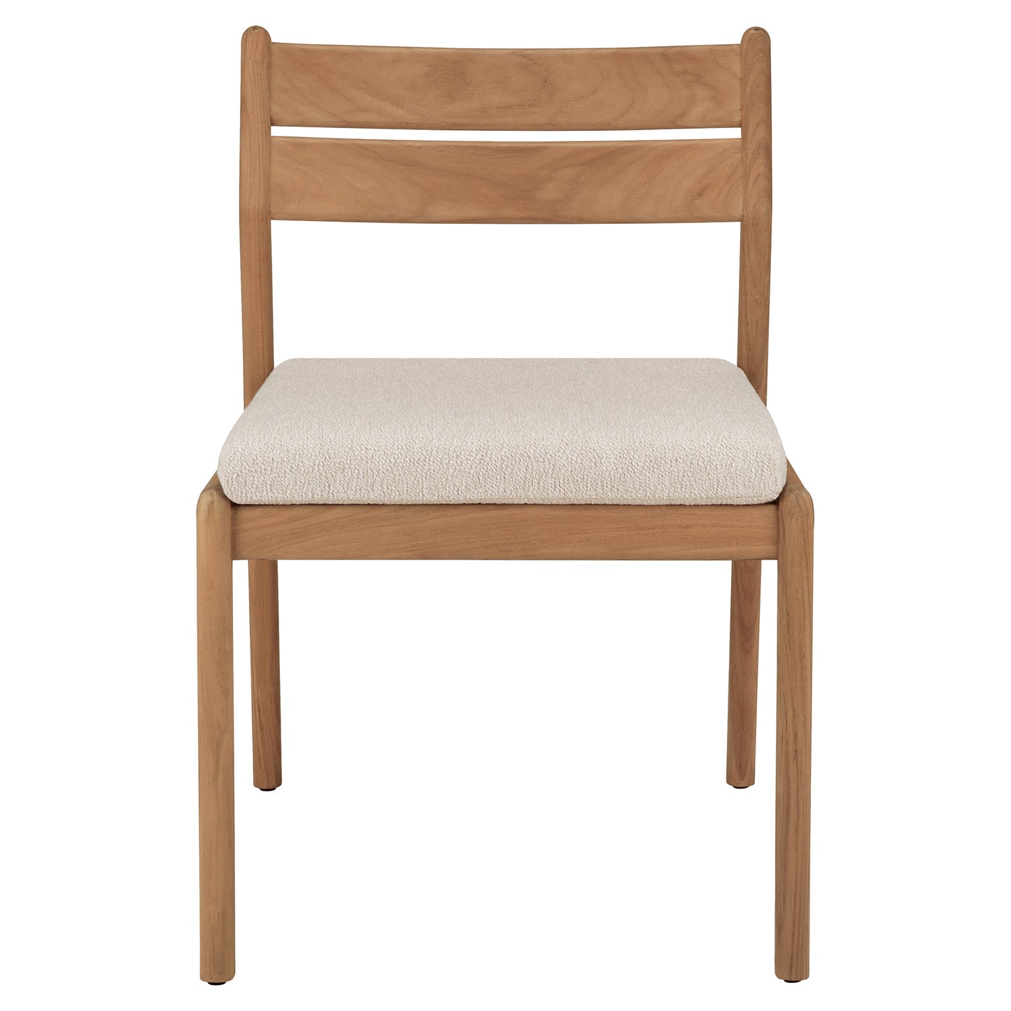 Jack Outdoor Dining Chair - Teak, Natural Cushion