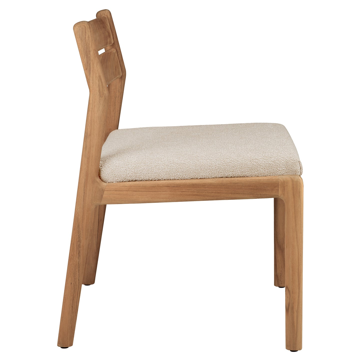 Jack Outdoor Dining Chair - Teak, Natural Cushion