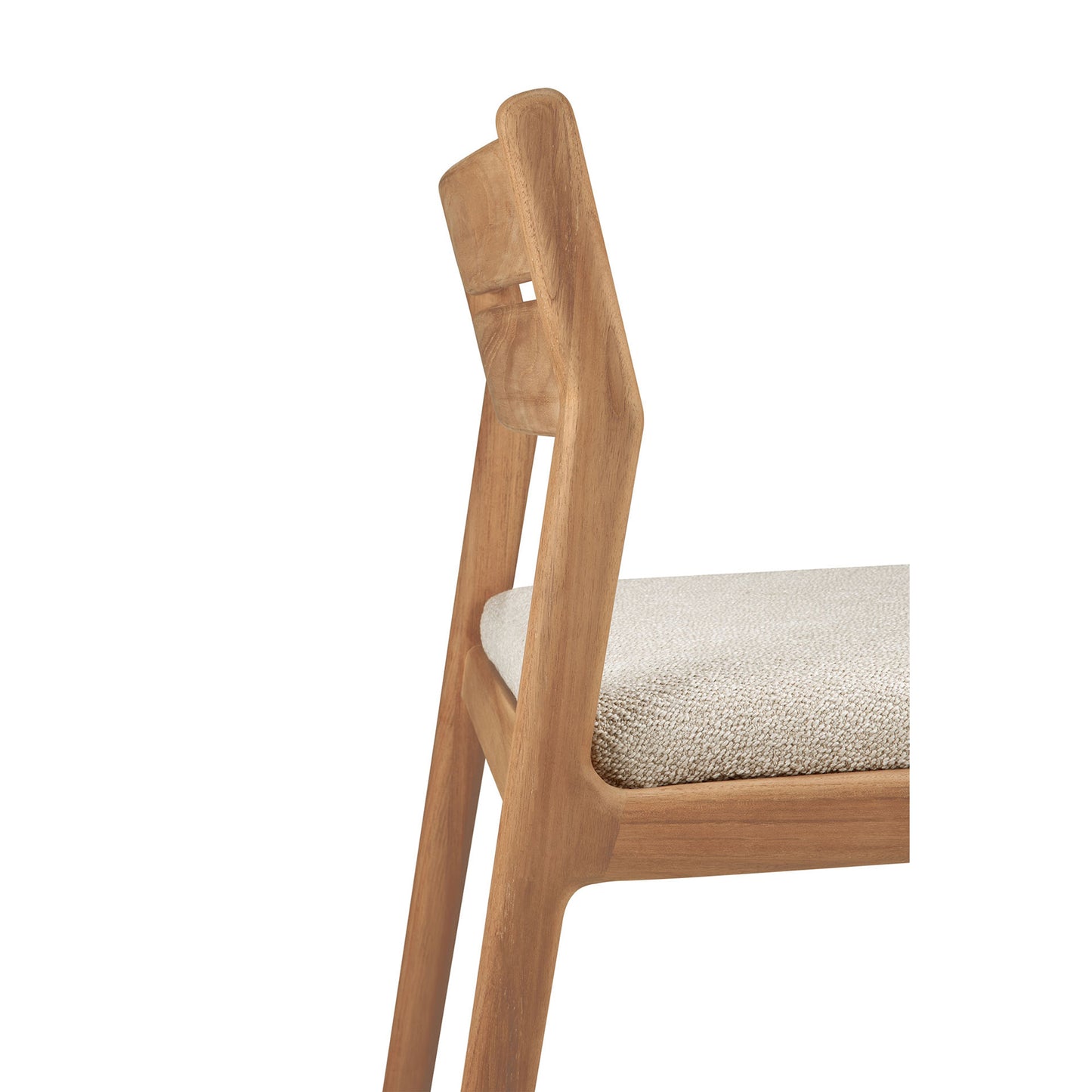 Jack Outdoor Dining Chair - Teak, Natural Cushion