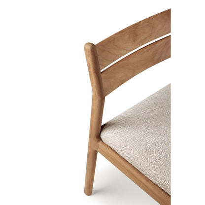 Jack Outdoor Dining Chair - Teak, Natural Cushion