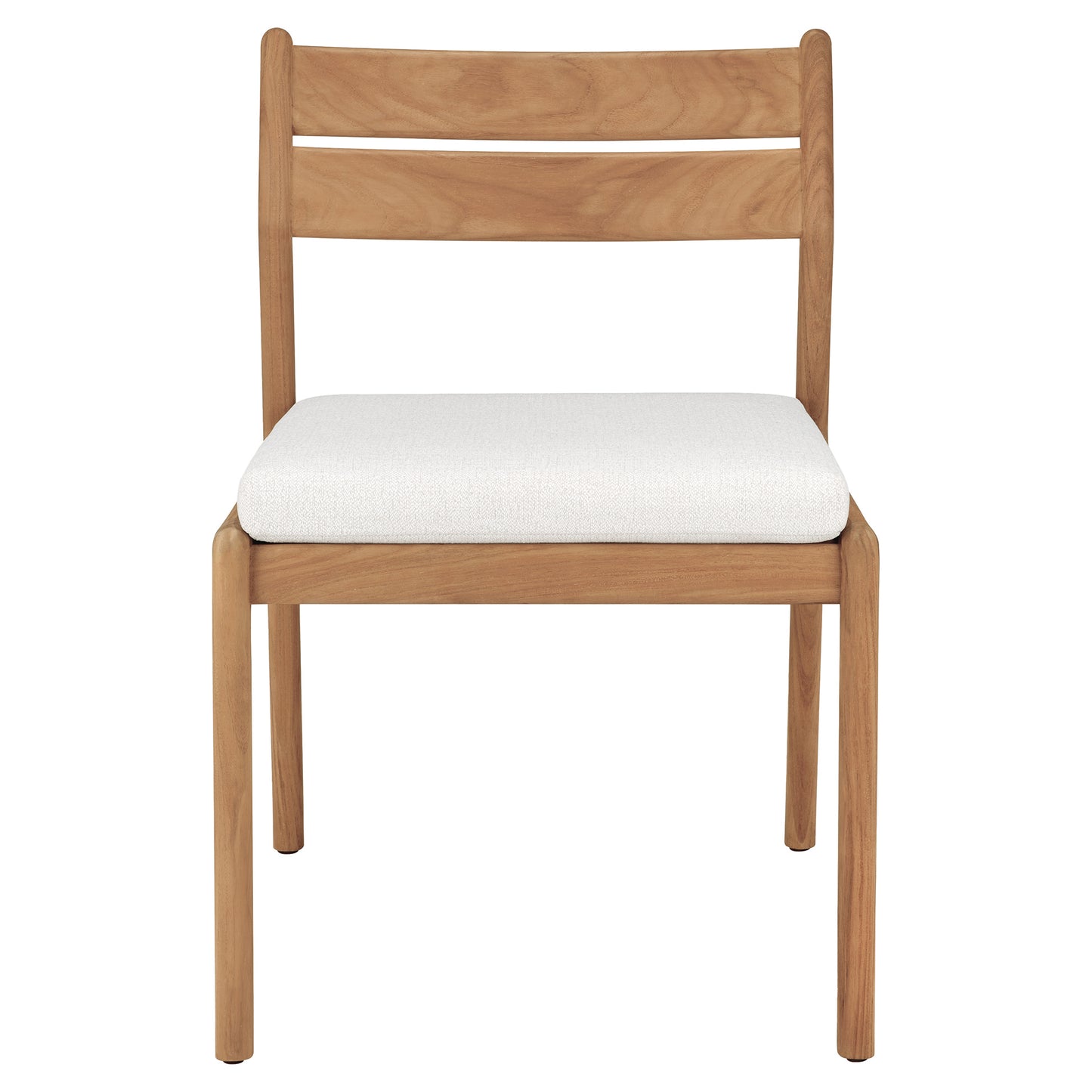 Jack Outdoor Dining Chair - Teak, Off White Cushion