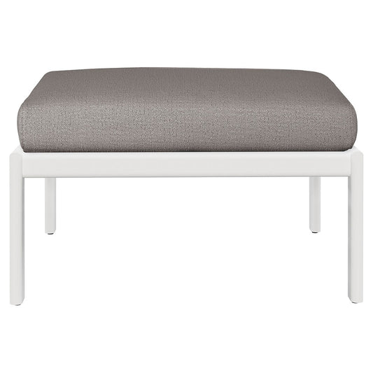 Jack Outdoor Footstool - Aluminum, Mocha
