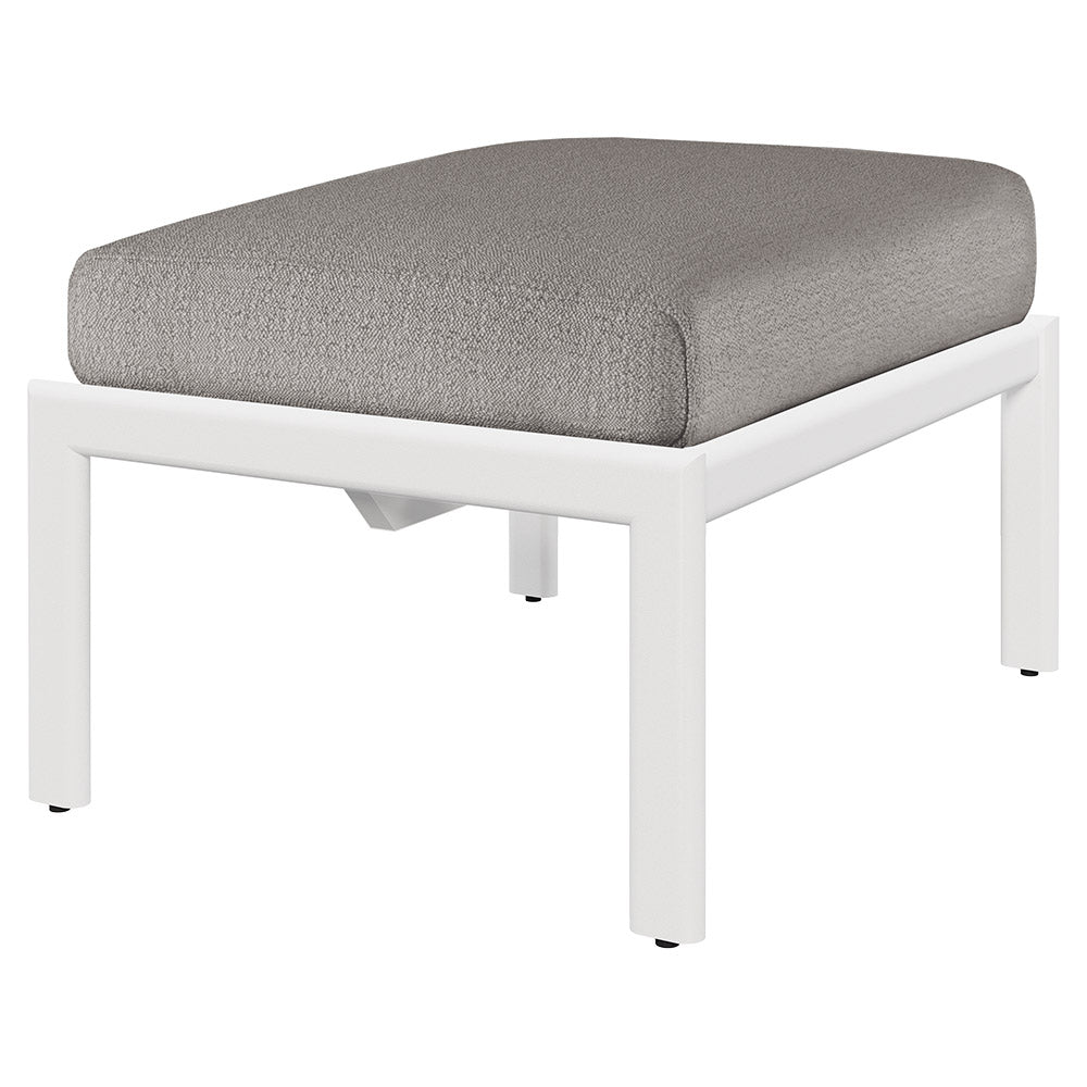 Jack Outdoor Footstool - Aluminum, Mocha