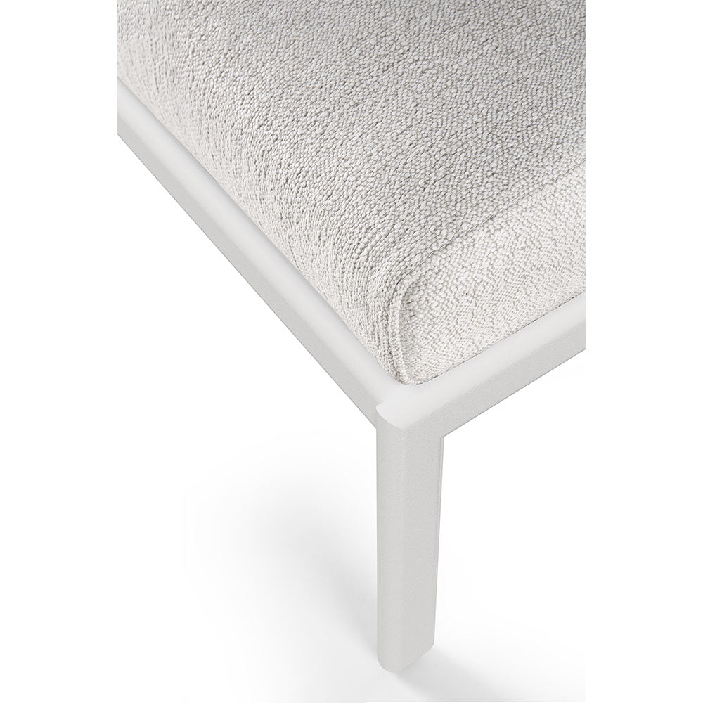 Jack Outdoor Footstool - Aluminum, Off White