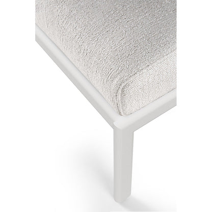 Jack Outdoor Footstool - Aluminum, Off White