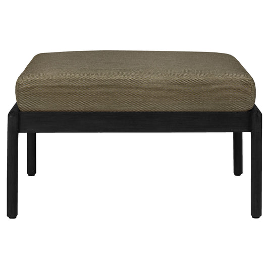 Jack Outdoor Footstool - Black Teak, Green